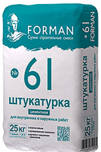 Штукатурка цементная для внутренних и наружных работ